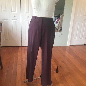 Burgundy trouser w/side slit